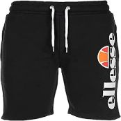 5 X Pairs of Ellesse Mens Bossini Fleece Shorts, UK Size 32, in Black, A comfortable addition to