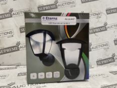 12 X BRAND NEW Eterna ALULANT 8 watt Outdoor LED Aluminum Wall Lantern RRP £30 EACH. Eterna