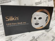 SILK'N LED FACE MASK 100 ANTI AGEING AND REDUCTION OF SKIN INPERFECTIONS RRP £150. Elevate your skin