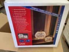 5 X BRAND NEW SETS OF 2 KONSTSMIDE APPLE 96 LED DECORATIVE ORNAMENTS (LOC: 42.24-AA9141 - HP)