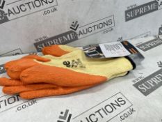 200 X BRAND NEW PAIRS OF SITE BUILDERS GRIP WORK GLOVES (LOC: 43.16-AA9304 - 1P)