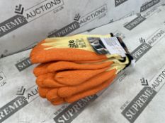 200 X BRAND NEW PAIRS OF SITE BUILDERS GRIP WORK GLOVES (LOC: 43.6-AA9306 - 1P)