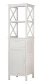 BRAND NEW INTERBUILD MIA HIGH WHITE CABINET SHELFING UNIT RRP £199 (LOC: CNT67-AA9661 - 1LP)