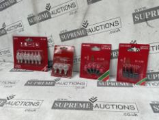 50 X BRAND NEW PACKS OF ASSORTED KONSTSMIDE BULBS IN VARIOUS DESIGNS (LOC: 17.17-AA9457 - 1P)