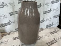 4 X BRAND NEW GRAY AND OSBORNE LUXURY LARGE REACTIVE GLAZE VASES (LOC: 41.19-AA9396 - 2P)