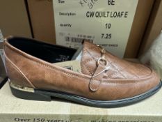 5 x Brand New Pairs of Cushion Walk Tan Quilted Loafers -Wide Fit, Size 6 These Cushion Walk loafers