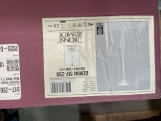 3 X BRAND NEW KONSTSMIDE WHITE GEMINI 60W INDOOR STANDING LIGHT (LOC: 24.10.-AA9600 - 3P)