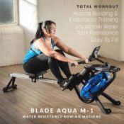 BRAND NEW Bluefin Fitness Blade Aqua M-1 Metal Water Resistance Rowing Machine | Realistic Rowing