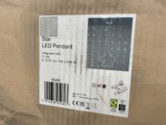 26 X BRAND NEW INTEGRATED LED STAR LED PENDANT LIGHTS (LOC: WALL 25.6-HH2713 - 2P)