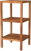 BRAND NEW 3 TIER solid wood storage rack from INTERBUILD (Golden Teak) 372x371x653mm, gold teak