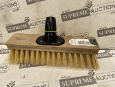 20 X BRAND NEW CHARLES BENTLEY 12 INCH FIBRE SOFT PREMIUM BROOM HEADS (LOC: 46.19-HH1623 - 3P)