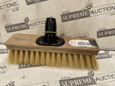 20 X BRAND NEW CHARLES BENTLEY 12 INCH FIBRE SOFT PREMIUM BROOM HEADS (LOC: 46.20.-HH1625 - 3P)