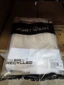 16 X NEW PACKAGED PORTWEST WOMENS STRETCH CARGO TROUSERS IN WHITE. SIZE 36''. UK 18 (LOC: 5.2-WW26 -