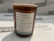 10 X BRAND NEW PECKSNIFFS ENGLAND AROMATHERAPY DE-TOX FRAGRANCED CANDLES 100G. PURIFYING THYME AND