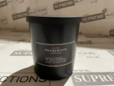 12 X BRAND NEW PECKSNIFFS ENGLAND 184G NO6 LEATHER AND OAKMOSS SCENTED CANDLES RRP £30 EACH (