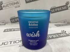 12 X BRAND NEW PECKSNIFFS ENGLAND 198.4G LUXURY AROMA AND BLISS WISH BERGAMOT AND AMBERGIS SCENTED