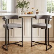 Boxed Beatryce Bar Stools Upholstered Counter Stool with Metal Frame Modern Bar Chairs for Kitchen