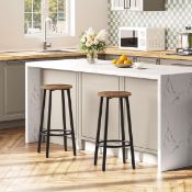 Boxed Chappelle Counter Stool with Metal Frame (Set of 2) (LOC: SR6.1.3-QA1272 - 1LP)