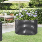 Boxed Garden Raised Bed Powder-coated Steel Anthracite 100 x 100 x 68 cm (LOC: SR6(1.1)-PP2322 -