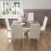 Boxed Elfredia 6 Person 73Cm Height Wood Dining Set. RRP £439.00. (LOC: SR6.2.2-QA8466 - QP)