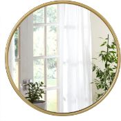 Boxed Shantris Metal Wall Mirror 60 cm H x 60 cm W Gold (LOC: SR6(1.3)-PP2343 - 1LP)
