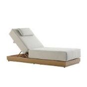 Boxed Pedra Rope and Aluminium Outdoor Sun Lounger, Natural. RRP £529.99. (LOC: SR6.4.2-QA5520 -