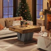 Boxed Blue Elephant Pedestal Coffee Table (LOC: SR6.2.1-QA8448 - 1LP)