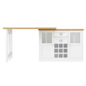 Boxed 197 cm W Kitchen Island with Top White ( contains 2 boxes) (LOC: SR6(1.5)-PP2370 - MP)