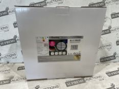 12 X BRAND NEW ETERNA ALMFBKGRI Aluminium black IP65 bulkhead opal diffuser with black grill 18W LED