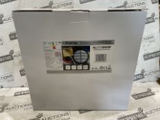 12 X BRAND NEW ETERNA ALSTDBKGRI Aluminium black IP65 bulkhead opal diffuser with black grill 18W