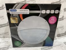 7 X BRAND NEW ETERNA ALMF3WHEYE Aluminium white IP65 bulkhead eyelid opal diffuser 18W LED 4200K