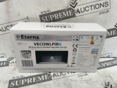 12 X BRAND NEW ETERNA VECOWLPIRG Plastic LED Wall Light Grey plastic surface mount LED wall light 6W