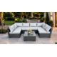 New & Boxed Ariella Luxury 6-Seater Rattan Garden Set with Glass-Top Table RRP: £1,499. Transform - Image 1 of 3