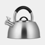 3 x Boxed 2.5L Silver Whistling Stove Top Kettle (LOC: SR5.1.1-QA5699 - 1LP)