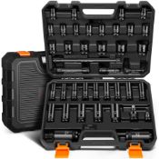Boxed 40pc Impact Socket Set, Black (LOC: RS1.10-PP2090 - 1P)