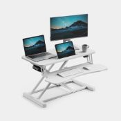 Boxed White Electric Sit Stand Rising Workstation (LOC: RS1.9-PP2124 - 1LP)