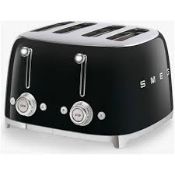 Boxed Smeg TSF03BLUK - Black Toaster . RRP £229.00. (LOC: RS2.10-QA8560 - 1P)
