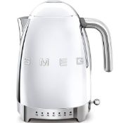 Smeg 50s Style KLF04SSUK Stainless Steel Variable Temperature Electric Kettle. RRP £229.99. (LOC: