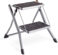 Boxed 2-Step Stool – Anti Slip Feet – Easy to Store Foldable Design (LOC: RS2.6-QA8568 - 1P)