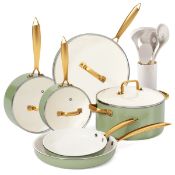 Boxed 16 - Piece Non-Stick Ceramic Cookware Set. RRP £219.00. (LOC: SR6.5.1-QA8623 - 1P)