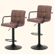 Boxed Aisleyne Swivel Yes Faux Leather Yes Bar Stool (Set of 2) (LOC: SR6.5.4-QA8688 - 1LP)