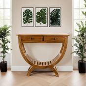Boxed Classic Living Lukats Solid Wood Console Table. RRP £399.99 (LOC: SR6.5.2-QA8627 - MP)