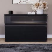 Boxed Oslo 6 Drawer High Gloss Chest, Bedroom Home Storage Furniture (LOC: SR6.5.1-QA8625 - MP)
