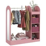 Boxed Annysa Kids Clothes Rail, Children Dress Up Storage, Mirror (LOC: SR6.5.1-QA8621 - 1LP)