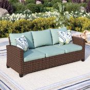 Boxed Blue Elephant 181.1cm Wide Straight Patio Sofa with Cushions. RRP £319.99. (LOC: SR6.5.2-
