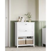 Boxed Bathroom Storage Cabinet with 2 Drawers Adjustable Dividers 2 Baskets 30 x 60 x 80 cm (LOC: