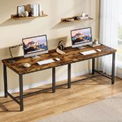 Boxed Jameah 200cm Double Computer Desk, Extra Long 2 Person Desk Workstation (LOC: SR6.5.1-QA8617 -