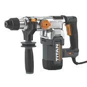 Titan TTB1341SDS 5.12kg Electric SDS Plus Hammer Drill With 22-Piece Accessory Set 230-240V (LOC: