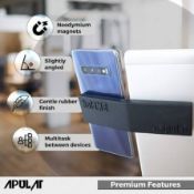 Apulat Portable Magnetic Side Mount, Strong Holder to Attach Your iPhone, iPad or Second Screen (