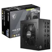 MSI MAG A750GL PCIE5 Power Supply Unit, 750W, 80 Plus Gold, Fully Modular, ATX 3.0 (LOC: B3Cage.2-